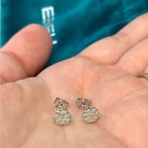 EFFY 0.14tcw Diamond 925 Silver Bouquet Stud Earrings